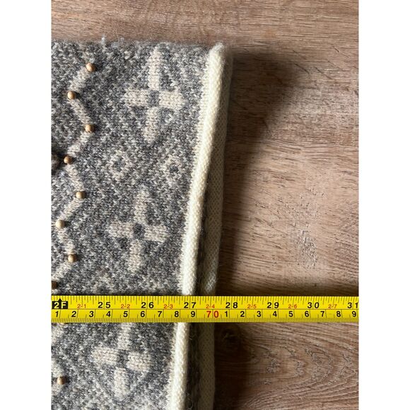 Northern Isles Brown 100% Wool Hand Embroidered Sweater Top Women's Size Large - Picture 6 of 8